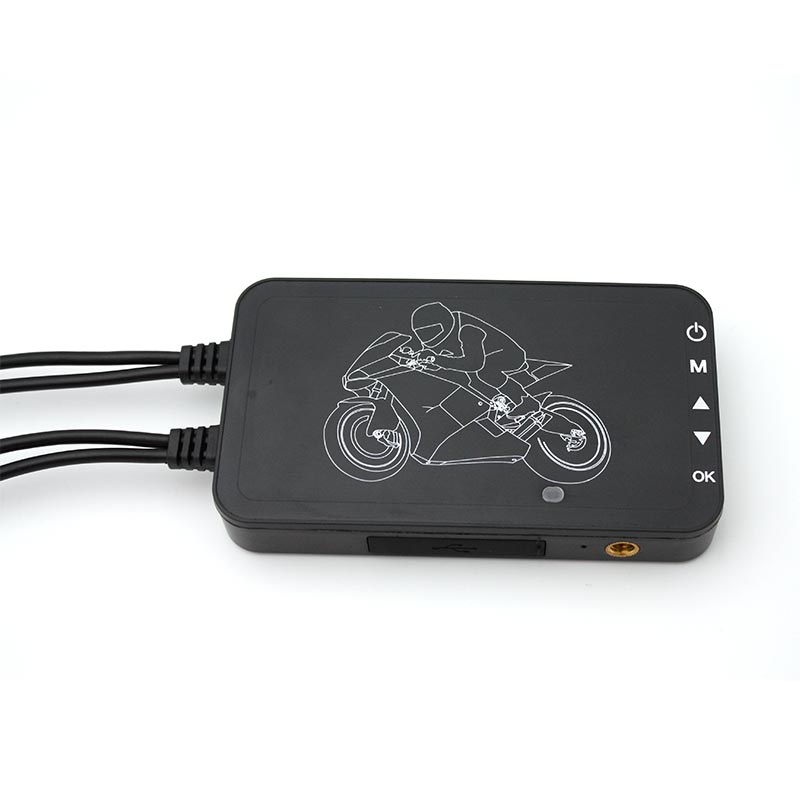 Dash cam per moto a doppia lente con rilevamento delle collisioni